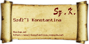 Szél Konstantina névjegykártya